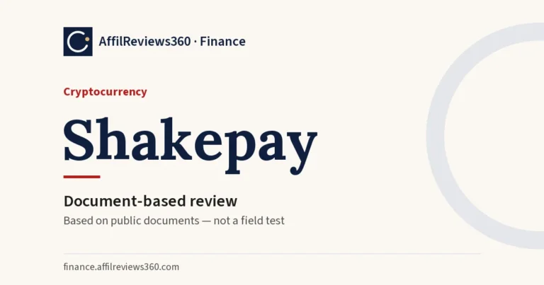 Shakepay — cryptocurrency: document-based review by AffilReviews360