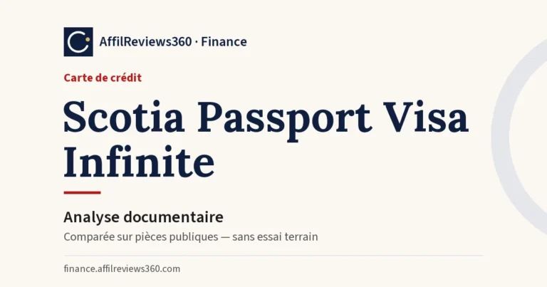 Scotia Passport Visa Infinite — carte de crédit : analyse documentaire AffilReviews360