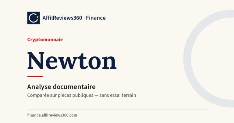 Newton — cryptomonnaie : analyse documentaire AffilReviews360