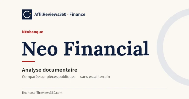 Neo Financial — néobanque : analyse documentaire AffilReviews360